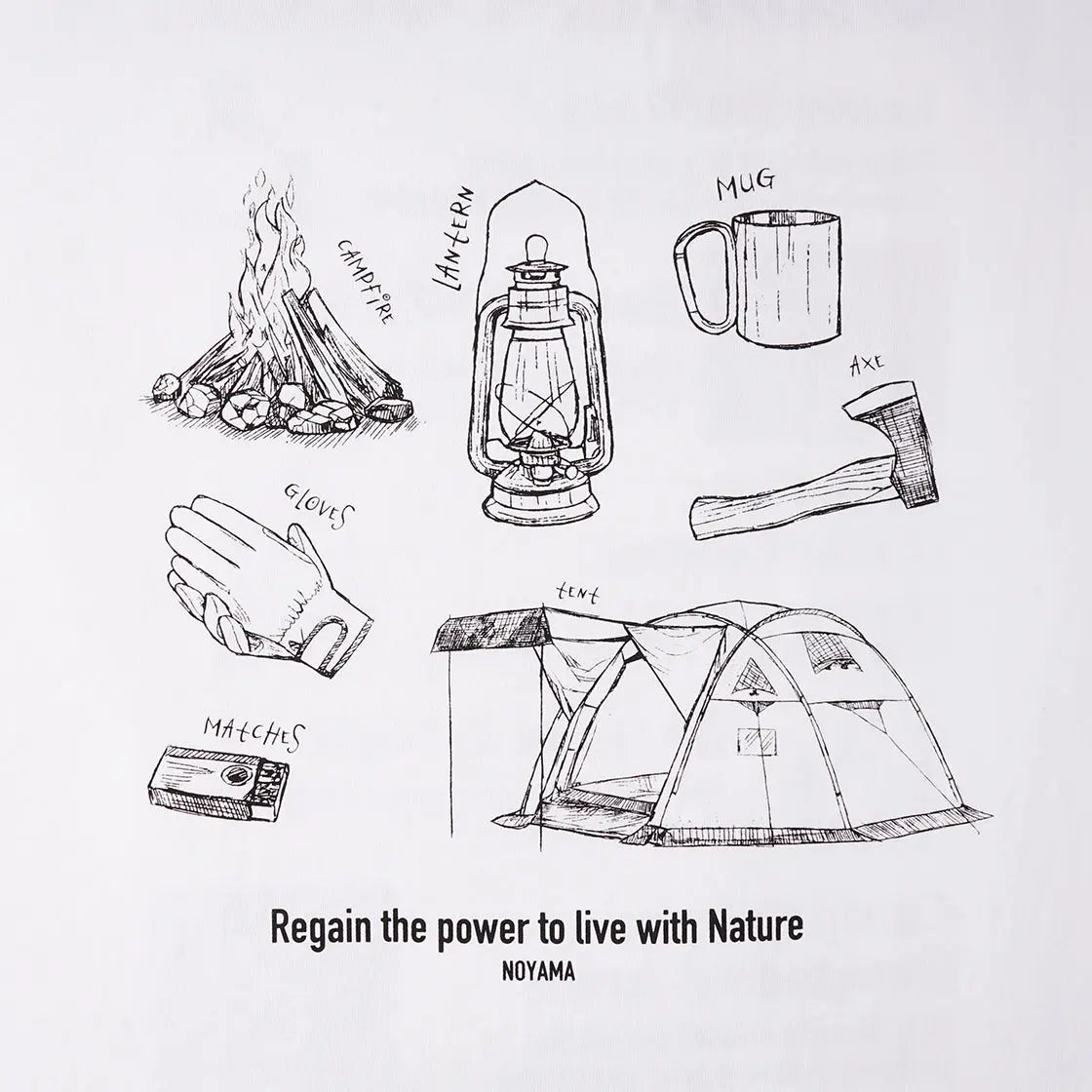 NOYAMA Tシャツ(CAMER CODE 白） NOYAMA