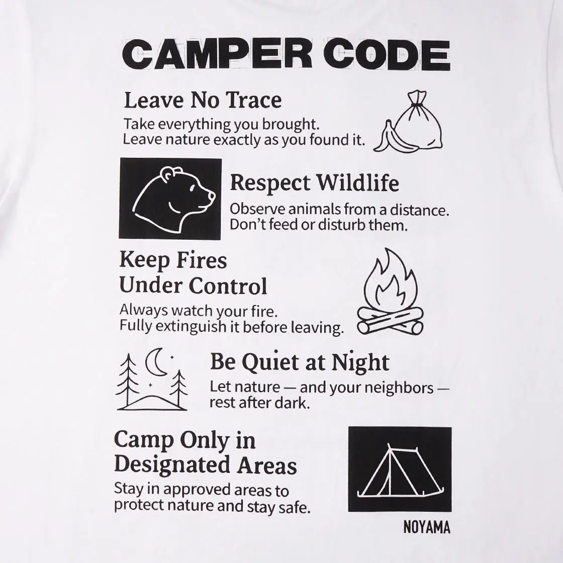 NOYAMA Tシャツ(CAMER CODE 白） NOYAMA